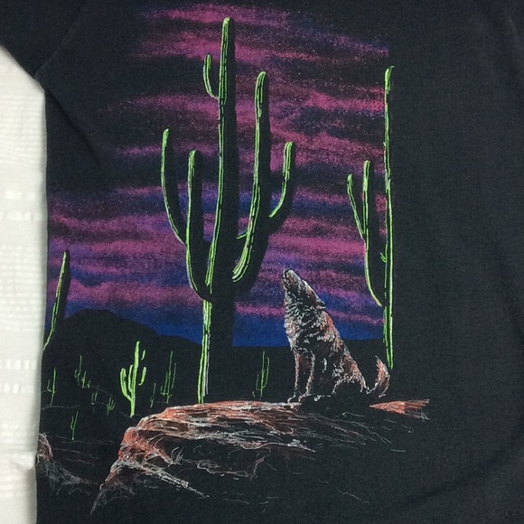Vintage Hazelwoods Premo Howling Coyote TShirt - Picture 3 of 8